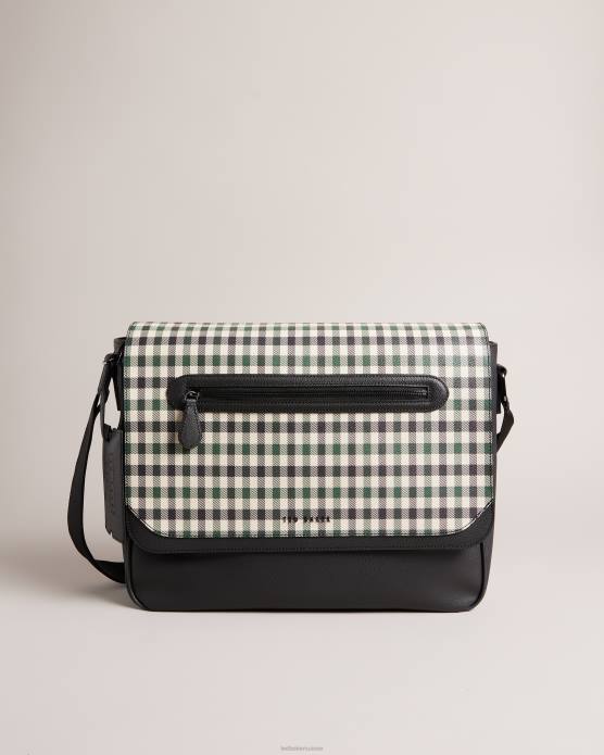 Ted Baker Hommes 60VD1737 Sacs sac messager en PU à carreaux House Check de Portrey marine