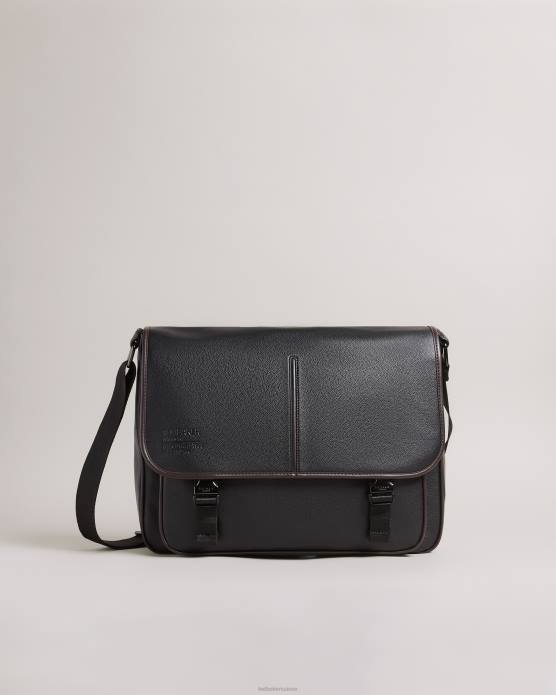 Ted Baker Hommes 60VD1742 Sacs sac messager en cuir synthétique Josper noir