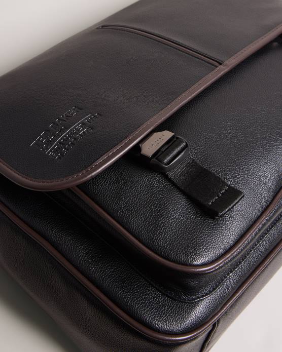 Ted Baker Hommes 60VD1742 Sacs sac messager en cuir synthétique Josper noir