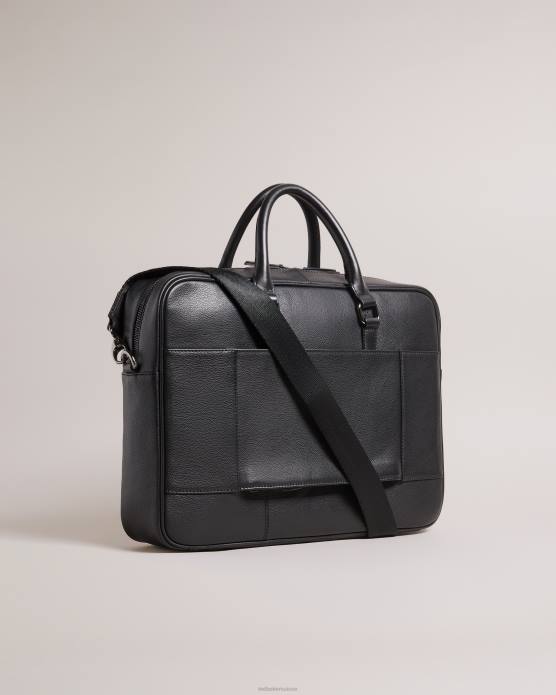 Ted Baker Hommes 60VD1743 Sacs sac porte-documents en cuir texturé en toile noir