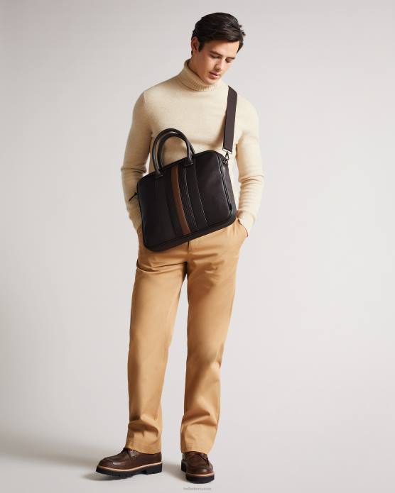 Ted Baker Hommes 60VD1747 Sacs sac à documents en PU jamais rayé brn-choc