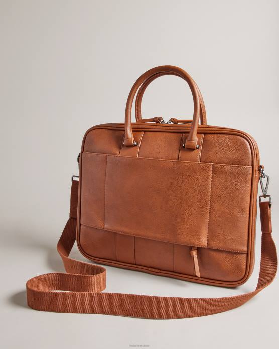 Ted Baker Hommes 60VD1748 Sacs sac à documents en PU jamais rayé bronzer