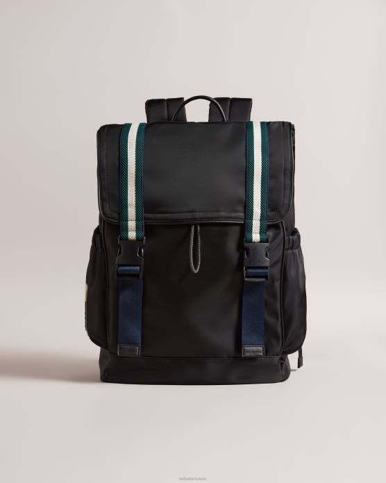 Ted Baker Hommes 60VD1746 Sacs sac à dos de sport rétro en sergé Matew noir