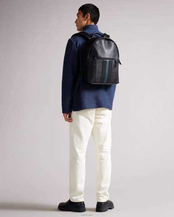Ted Baker Hommes 60VD1749 Sacs sac à dos en pu rayé Esentle noir