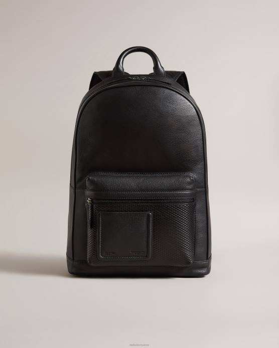 Ted Baker Hommes 60VD1759 Sacs sac à dos en cuir texturé Convoy noir