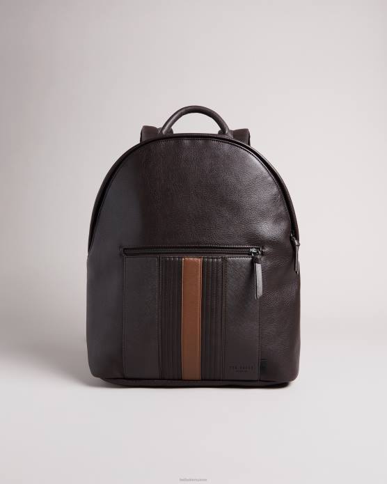 Ted Baker Hommes 60VD1775 Sacs sac à dos en pu rayé Esentle brn-choc