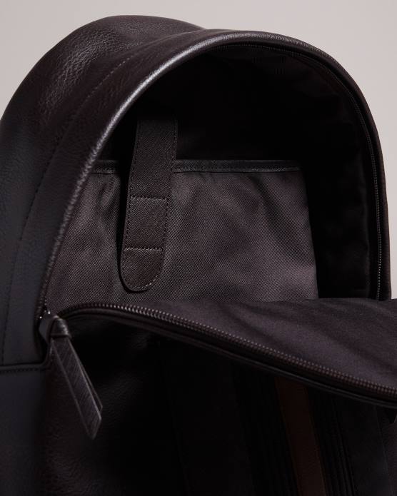 Ted Baker Hommes 60VD1775 Sacs sac à dos en pu rayé Esentle brn-choc