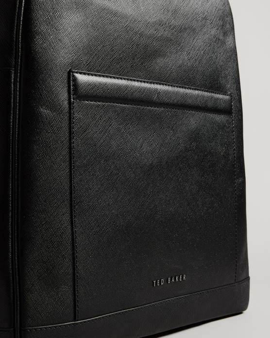 Ted Baker Hommes 60VD1779 Sacs sac à dos en cuir saffiano Nikolai noir