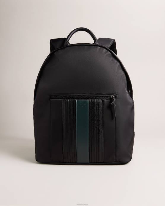 Ted Baker Hommes 60VD1783 Sacs sac à dos rayé en polyuréthane sergé rucken core noir