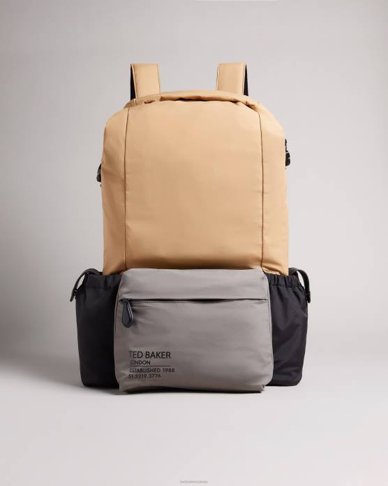 Ted Baker Hommes 60VD1790 Sacs sac à dos Fredd à blocs de couleurs bronzer