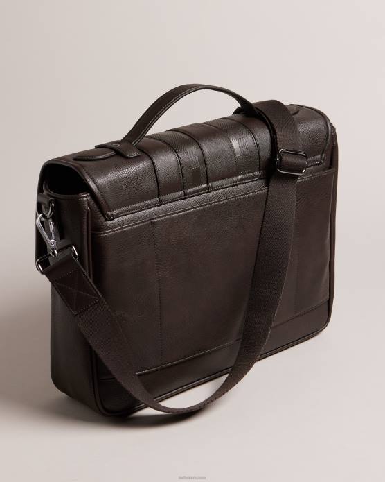 Ted Baker Hommes 60VD1770 Sacs cartable wayvees house check en pu chocolat brun
