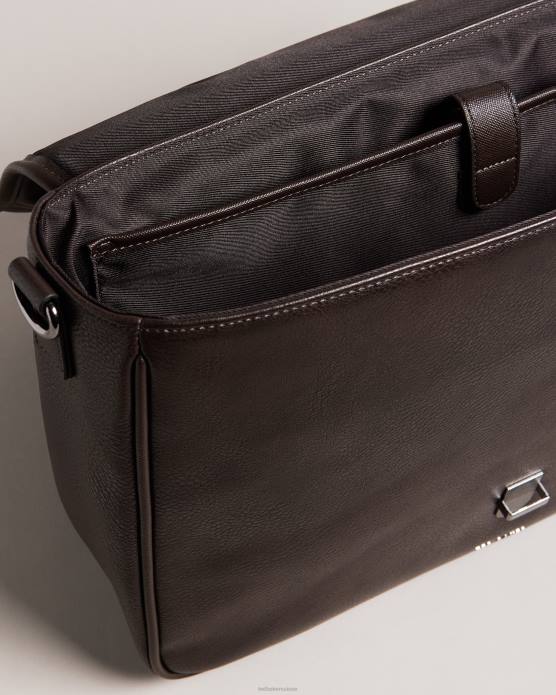 Ted Baker Hommes 60VD1770 Sacs cartable wayvees house check en pu chocolat brun