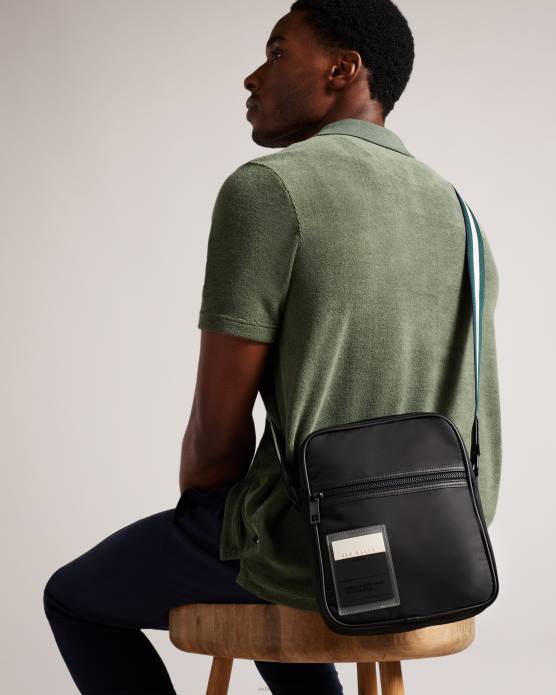 Ted Baker Hommes 60VD1778 Sacs sac de vol sport rétro en sergé Matee noir