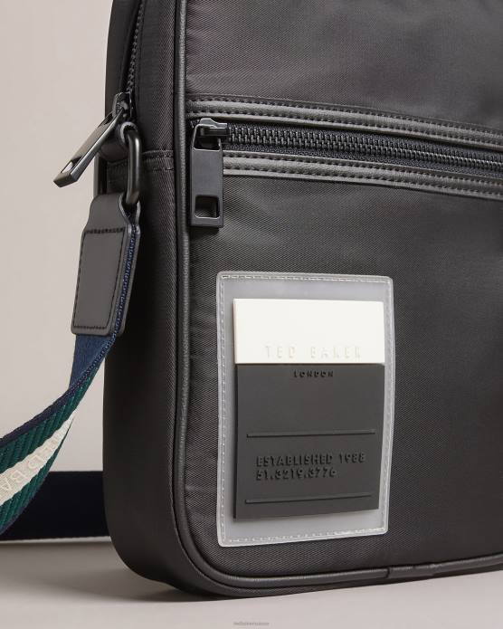 Ted Baker Hommes 60VD1778 Sacs sac de vol sport rétro en sergé Matee noir