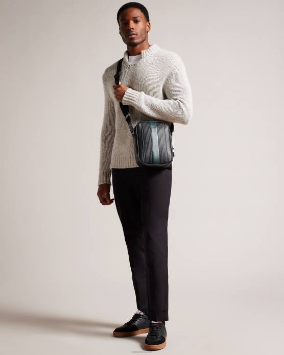 Ted Baker Hommes 60VD1780 Sacs grand sac de vol en pu rayé everton noir