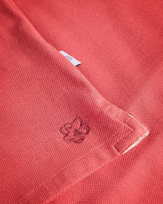 Ted Baker Hommes 60VD1698 vêtements chemise en jersey piqué à manches courtes Chatley rose