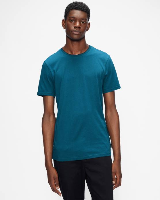 Ted Baker Hommes 60VD1660 vêtements t-shirt à manches courtes helpa bleu sarcelle