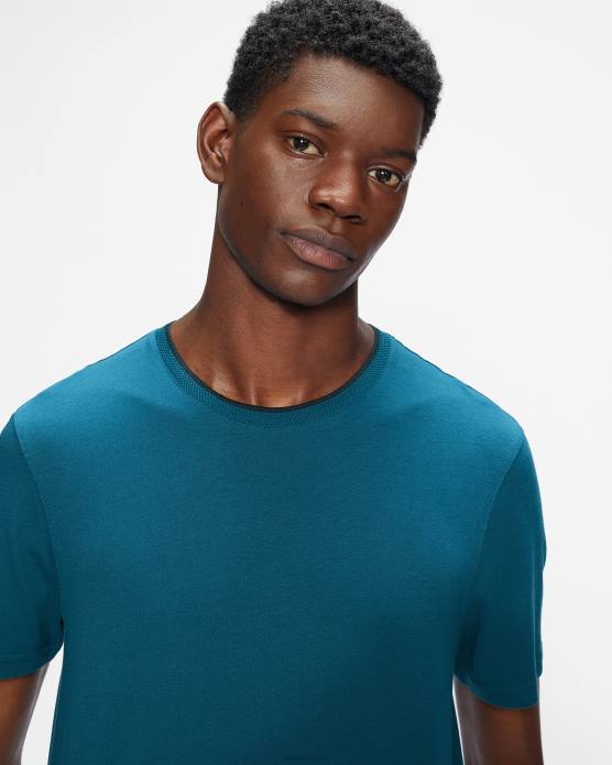 Ted Baker Hommes 60VD1660 vêtements t-shirt à manches courtes helpa bleu sarcelle