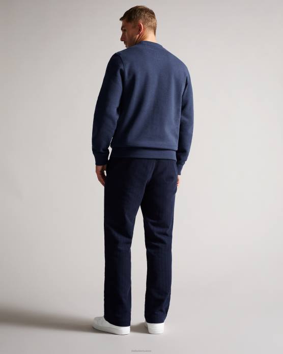 Ted Baker Hommes 60VD1661 vêtements Welloe LS Varsity T Sweat-shirt marine