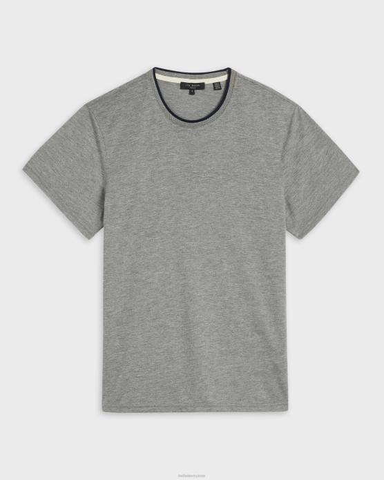 Ted Baker Hommes 60VD1663 vêtements t-shirt à manches courtes helpa marnes grises