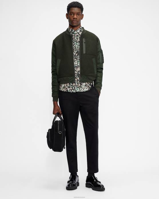 Ted Baker Hommes 60VD1676 vêtements kosmos - pantalon fuselé en sergé brossé noir