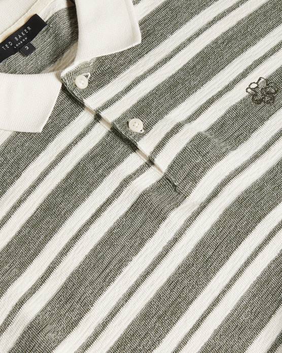 Ted Baker Hommes 60VD1630 vêtements polo rayé stamhil ls gris