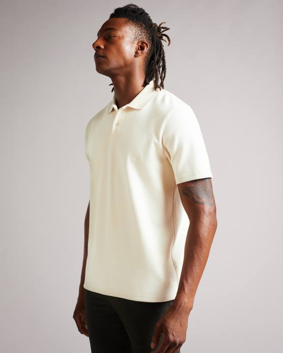 Ted Baker Hommes 60VD1706 vêtements polo en sergé épais kelty ss naturel