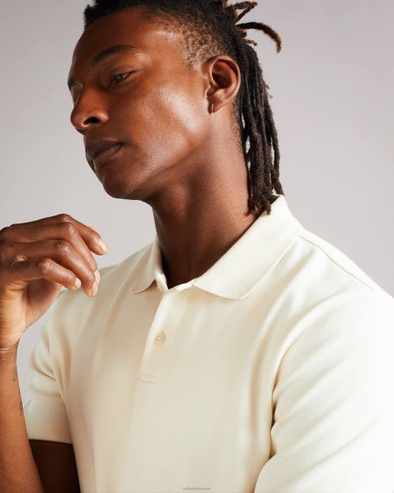 Ted Baker Hommes 60VD1706 vêtements polo en sergé épais kelty ss naturel
