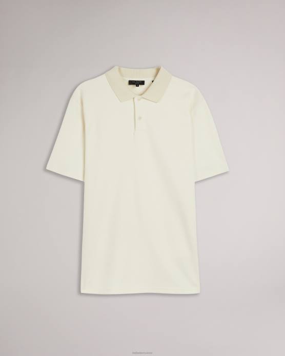 Ted Baker Hommes 60VD1706 vêtements polo en sergé épais kelty ss naturel