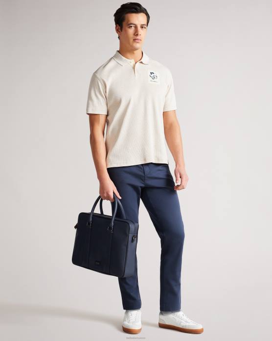 Ted Baker Hommes 60VD1719 vêtements polo côtelé à manches courtes marden naturel