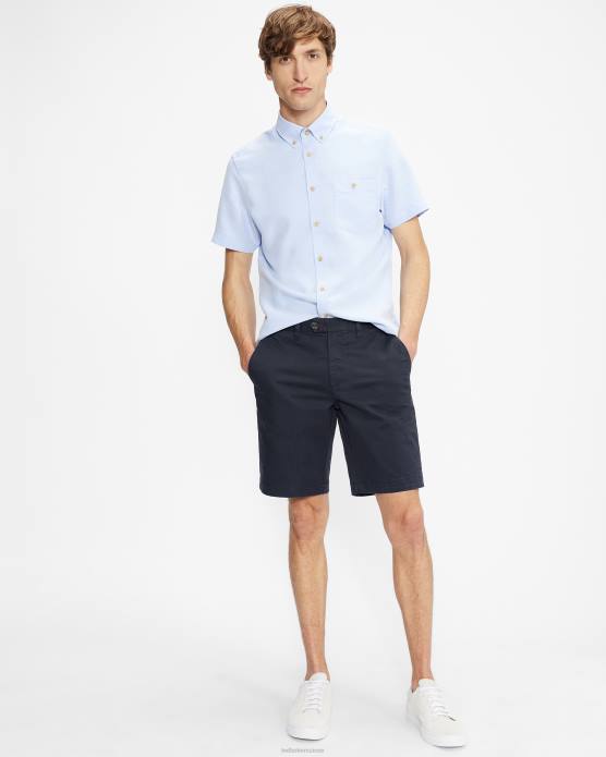 Ted Baker Hommes 60VD1629 vêtements short chino en coton buenose marine