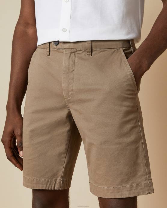 Ted Baker Hommes 60VD1704 vêtements short chino en coton buenose naturel