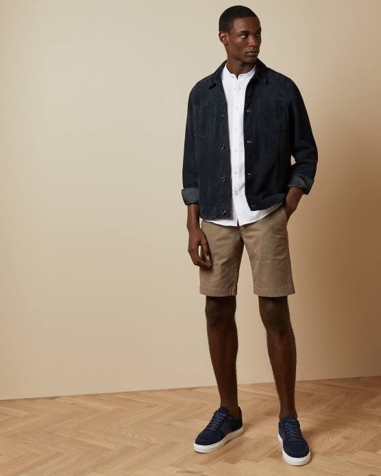 Ted Baker Hommes 60VD1704 vêtements short chino en coton buenose naturel