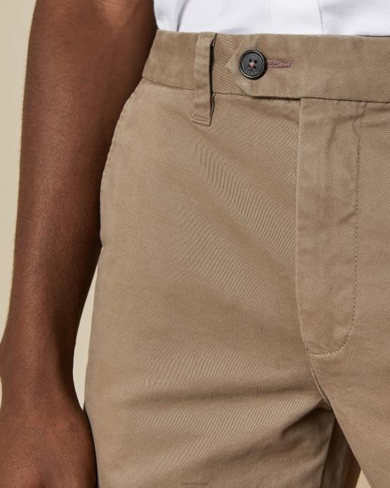 Ted Baker Hommes 60VD1704 vêtements short chino en coton buenose naturel