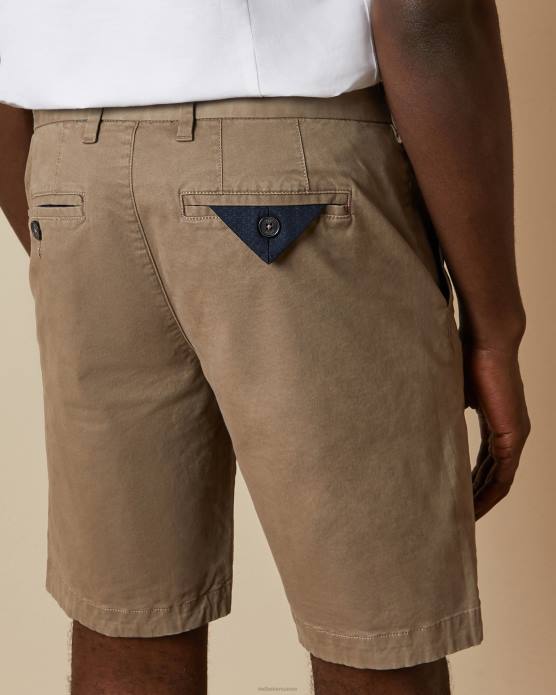Ted Baker Hommes 60VD1704 vêtements short chino en coton buenose naturel