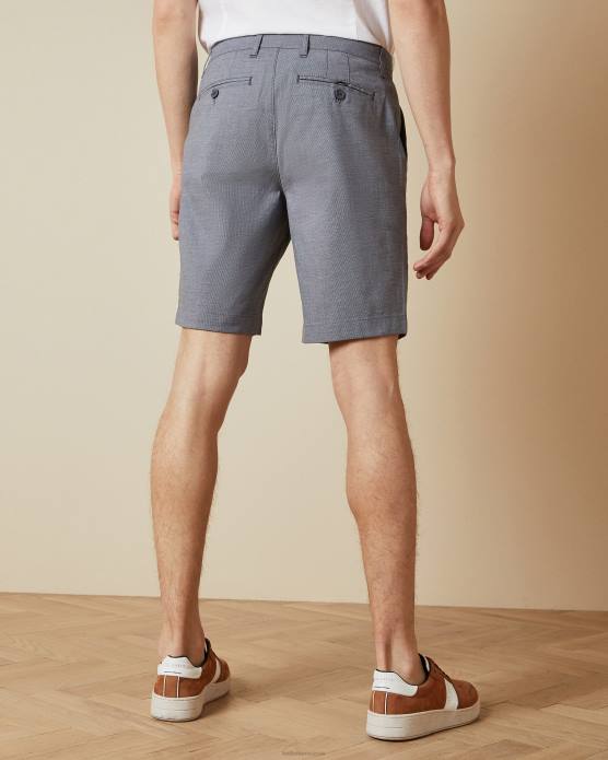 Ted Baker Hommes 60VD1724 vêtements short en coton semi-uni corto bleu