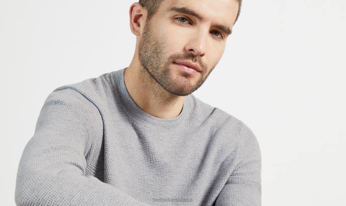 Ted Baker Hommes 60VD1695 vêtements staylay - pull texturé à col rond marnes grises