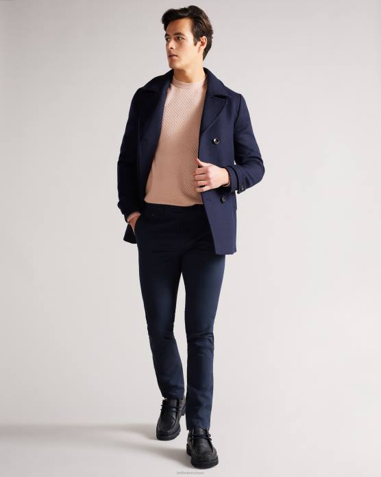 Ted Baker Hommes 60VD1717 vêtements knares ls - pull texturé à col rond rose