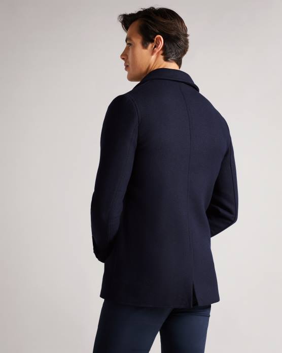 Ted Baker Hommes 60VD1634 vêtements caban en laine grilldd marine