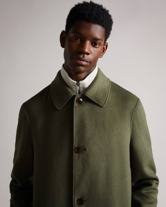 Ted Baker Hommes 60VD1645 vêtements manteau en laine pow-pow pl-vert
