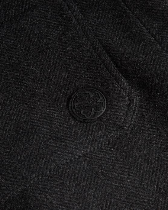 Ted Baker Hommes 60VD1662 vêtements traks manteau à col cheminée avec poches gris