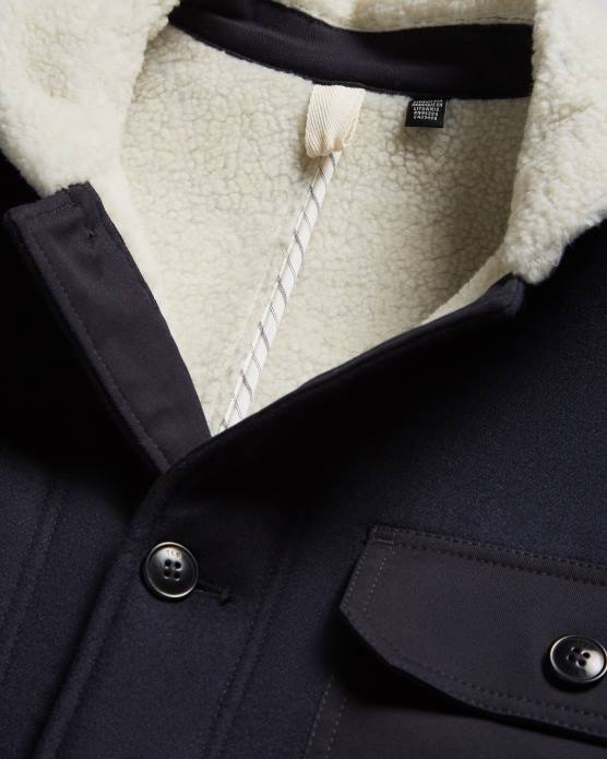 Ted Baker Hommes 60VD1667 vêtements veste en laine contrecollée jansky marine