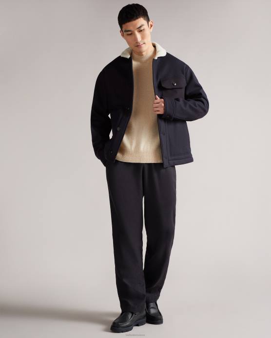 Ted Baker Hommes 60VD1667 vêtements veste en laine contrecollée jansky marine