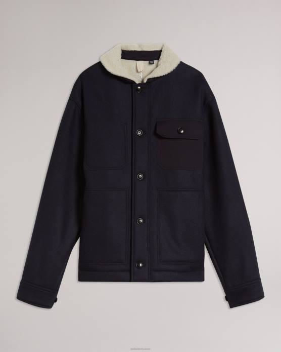 Ted Baker Hommes 60VD1667 vêtements veste en laine contrecollée jansky marine