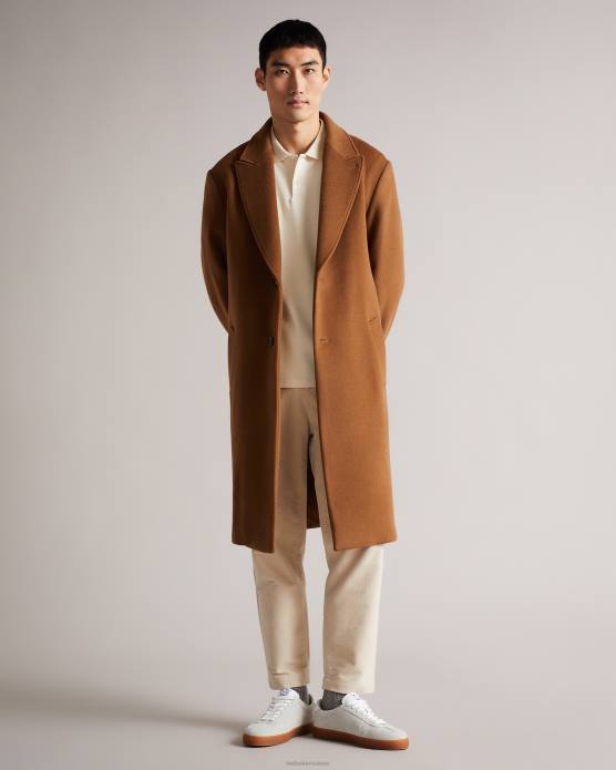 Ted Baker Hommes 60VD1672 vêtements manteau à revers pointu Blubird brun clair