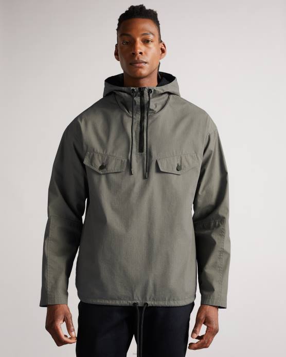 Ted Baker Hommes 60VD1720 vêtements anorak à capuche chesnel gris
