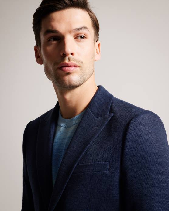 Ted Baker Hommes 60VD1326 vêtements keanuj blazer coupe slim en jersey marine