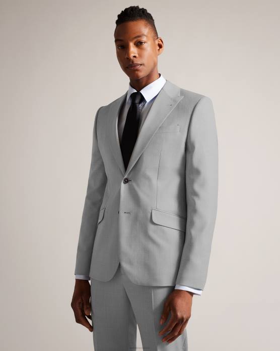 Ted Baker Hommes 60VD1368 vêtements blazer en laine vierge byronj gris clair