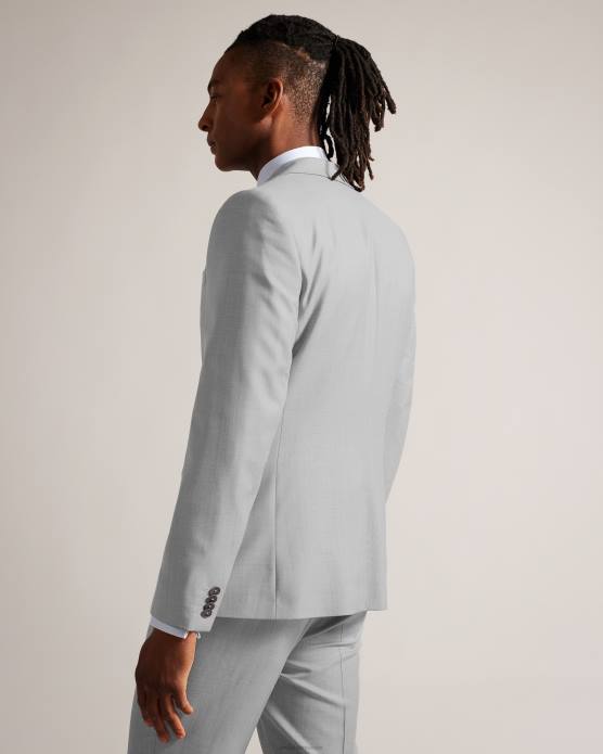 Ted Baker Hommes 60VD1368 vêtements blazer en laine vierge byronj gris clair