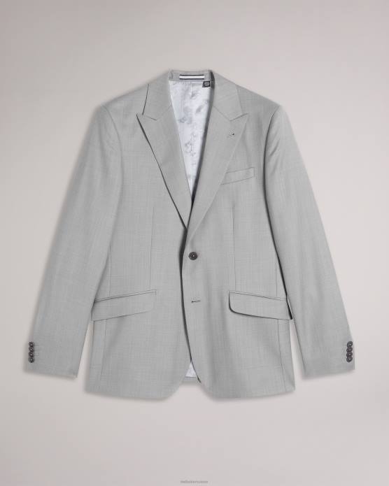 Ted Baker Hommes 60VD1368 vêtements blazer en laine vierge byronj gris clair